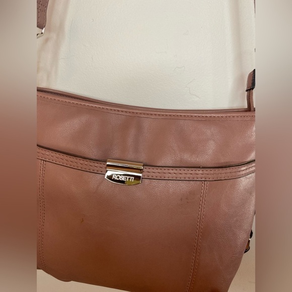 Rosetti~Dark Mauve~Mid-Sized~Soft Faux Leather~Upper Zip Closure~Crossbody Bag - Picture 4 of 15